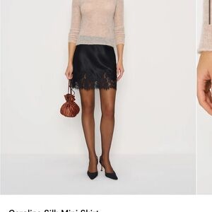 Reformation Carolina silk mini skirt